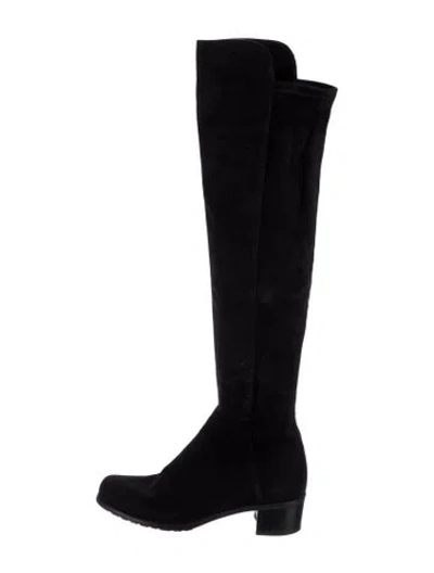 Pre-owned Stuart Weitzman Suede Boots In Black