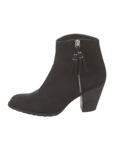 Pre-owned Stuart Weitzman Suede Boots In Black