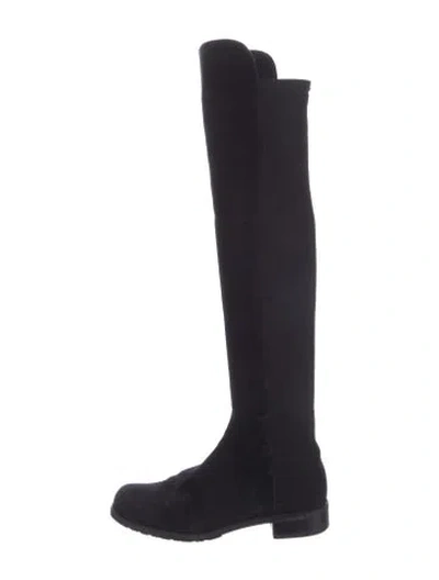 Pre-owned Stuart Weitzman Suede Boots In Black