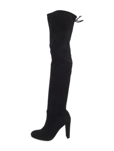 Pre-owned Stuart Weitzman Suede Boots In Black