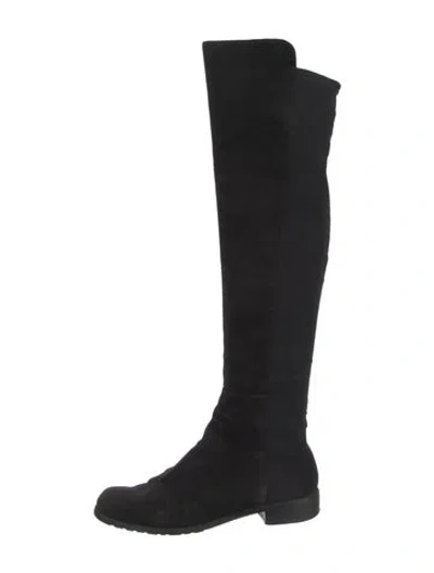 Pre-owned Stuart Weitzman Suede Boots In Black