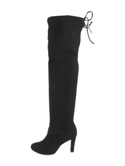 Pre-owned Stuart Weitzman Suede Boots In Black