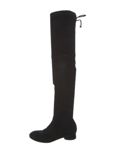 Pre-owned Stuart Weitzman Suede Boots In Black