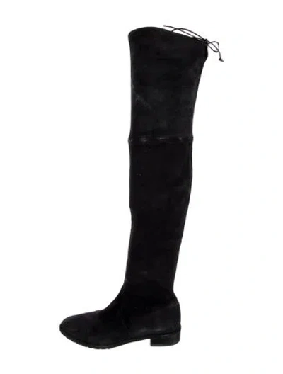 Pre-owned Stuart Weitzman Suede Boots In Black