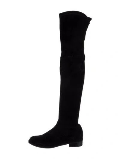 Pre-owned Stuart Weitzman Suede Boots In Black