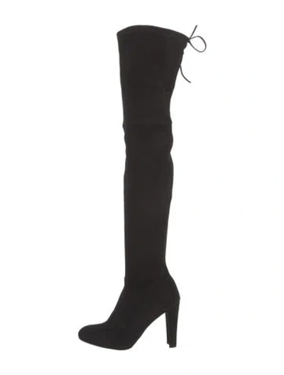 Pre-owned Stuart Weitzman Suede Boots In Black