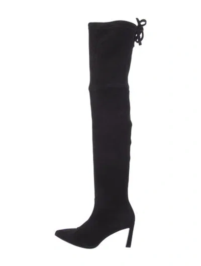 Pre-owned Stuart Weitzman Suede Boots In Black