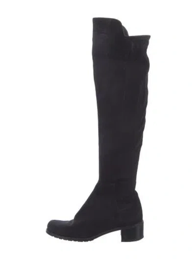 Pre-owned Stuart Weitzman Suede Boots In Black