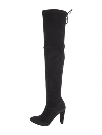 Pre-owned Stuart Weitzman Suede Boots In Black