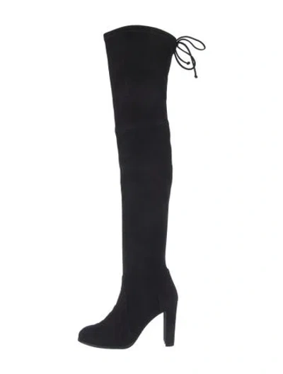 Pre-owned Stuart Weitzman Suede Boots In Black