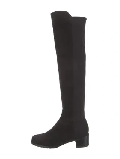 Pre-owned Stuart Weitzman Suede Boots In Black
