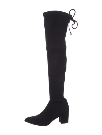 Pre-owned Stuart Weitzman Suede Boots In Black