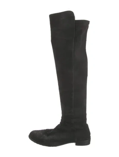 Pre-owned Stuart Weitzman Suede Boots In Black