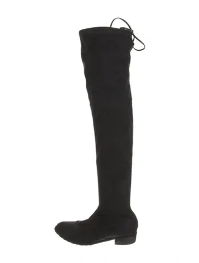 Pre-owned Stuart Weitzman Suede Boots In Black