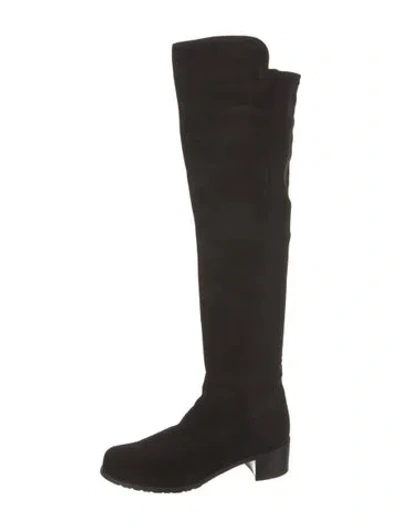 Pre-owned Stuart Weitzman Suede Boots In Black