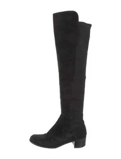Pre-owned Stuart Weitzman Suede Boots In Black