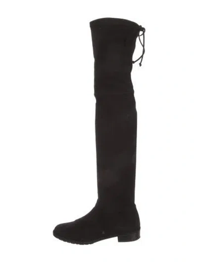 Pre-owned Stuart Weitzman Suede Boots In Black