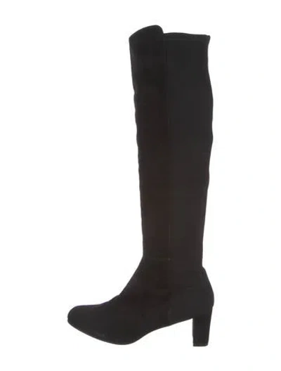 Pre-owned Stuart Weitzman Suede Boots In Black