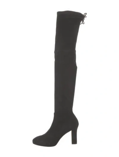Pre-owned Stuart Weitzman Suede Boots In Black