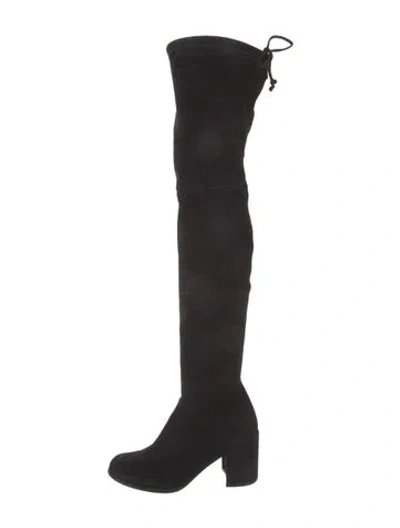 Pre-owned Stuart Weitzman Suede Boots In Black