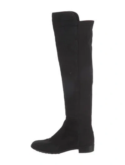 Pre-owned Stuart Weitzman Suede Boots In Black