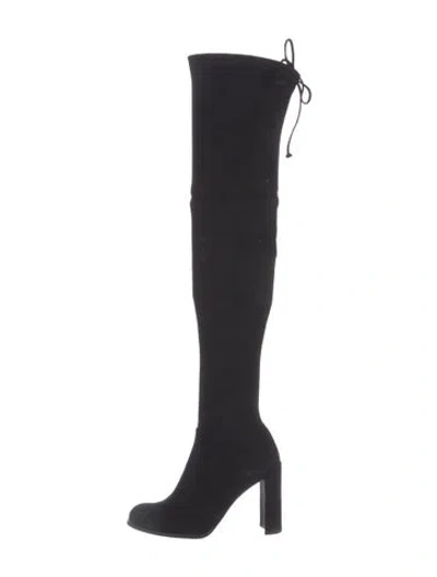 Pre-owned Stuart Weitzman Suede Boots In Black