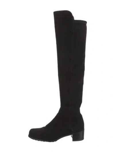 Pre-owned Stuart Weitzman Suede Boots In Black