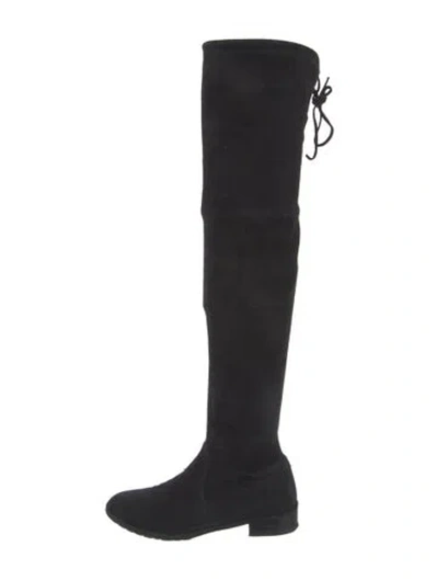 Pre-owned Stuart Weitzman Suede Boots In Black