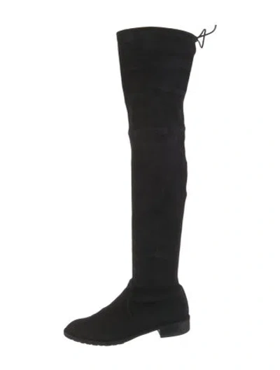Pre-owned Stuart Weitzman Suede Boots In Black