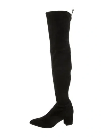 Pre-owned Stuart Weitzman Suede Boots In Black