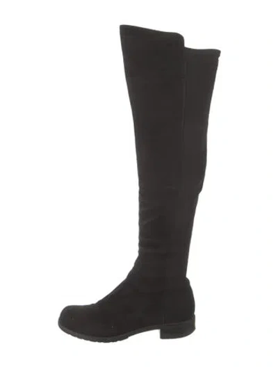 Pre-owned Stuart Weitzman Suede Boots In Black