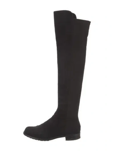 Pre-owned Stuart Weitzman Suede Boots In Black