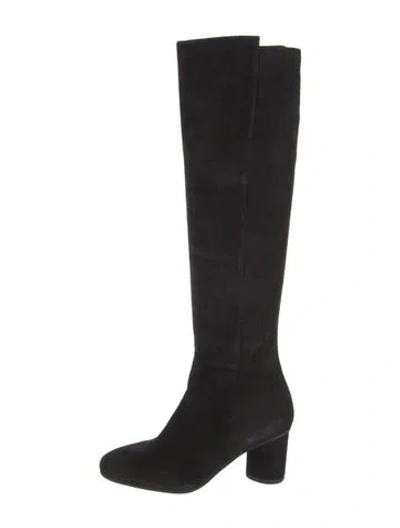 Pre-owned Stuart Weitzman Suede Boots In Black