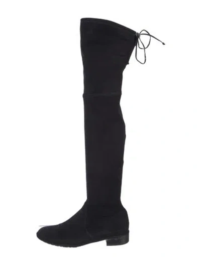 Pre-owned Stuart Weitzman Suede Boots In Black