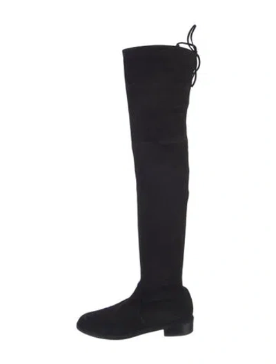 Pre-owned Stuart Weitzman Suede Boots In Black