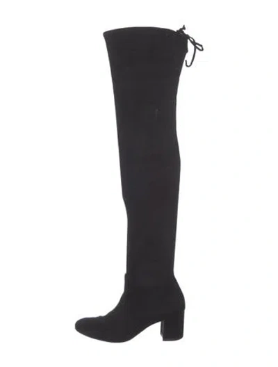 Pre-owned Stuart Weitzman Suede Boots In Black