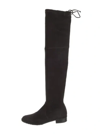 Pre-owned Stuart Weitzman Suede Boots In Black