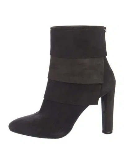 Pre-owned Stuart Weitzman Suede Boots In Black