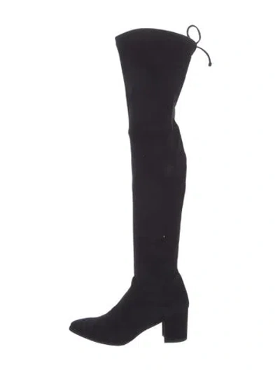 Pre-owned Stuart Weitzman Suede Boots In Black