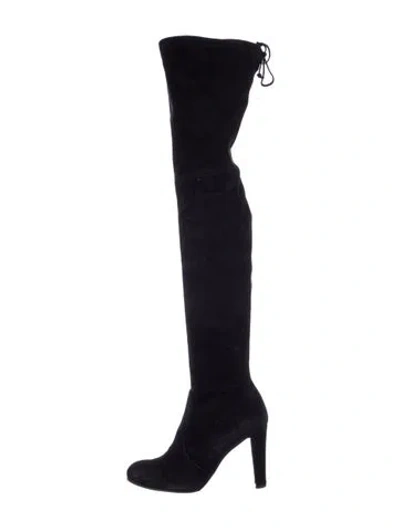 Pre-owned Stuart Weitzman Suede Boots In Black