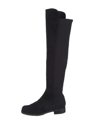 Pre-owned Stuart Weitzman Suede Boots In Black