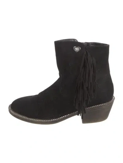 Pre-owned Stuart Weitzman Suede Boots In Black