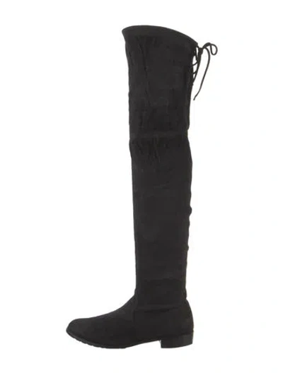 Pre-owned Stuart Weitzman Suede Boots In Black