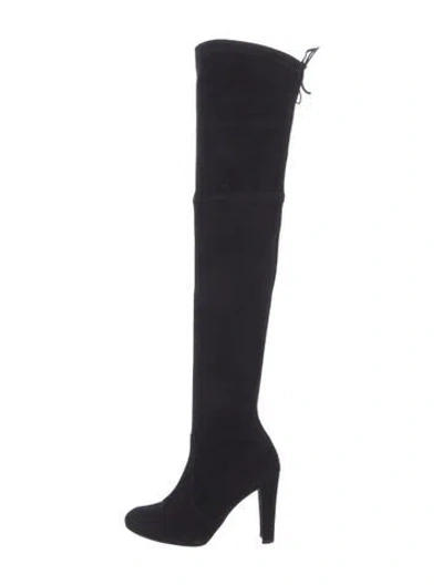 Pre-owned Stuart Weitzman Suede Boots In Black