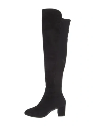 Pre-owned Stuart Weitzman Suede Boots In Black