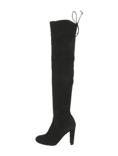 Pre-owned Stuart Weitzman Suede Boots In Black