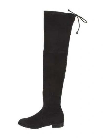 Pre-owned Stuart Weitzman Suede Boots In Black