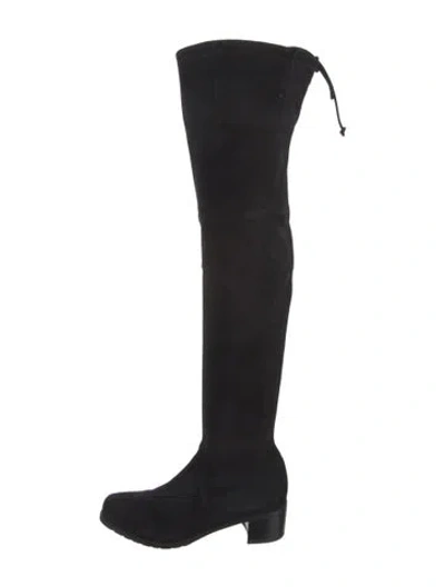Pre-owned Stuart Weitzman Suede Boots In Black