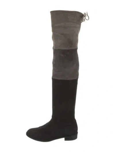 Pre-owned Stuart Weitzman Suede Boots In Black