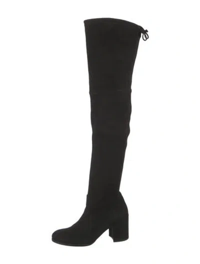 Pre-owned Stuart Weitzman Suede Boots In Black